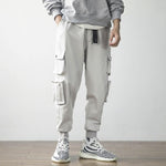 Ribbons Harem Joggers Men Cargo Pants Streetwear 2020 Hip Hop Casual Pockets Track Pants Male Harajuku Fashion Trousers