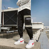 Ribbons Harem Joggers Men Cargo Pants Streetwear 2020 Hip Hop Casual Pockets Track Pants Male Harajuku Fashion Trousers