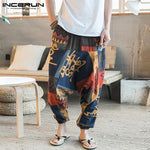 Baggy Cotton Linen Harem Pants Men Hip-hop Women Plus Size Wide Leg Trousers Casual Vintage Long Pants Pantalones Hombre 2020