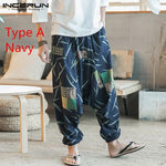 Baggy Cotton Linen Harem Pants Men Hip-hop Women Plus Size Wide Leg Trousers Casual Vintage Long Pants Pantalones Hombre 2020