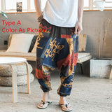 Baggy Cotton Linen Harem Pants Men Hip-hop Women Plus Size Wide Leg Trousers Casual Vintage Long Pants Pantalones Hombre 2020