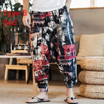 Baggy Cotton Linen Harem Pants Men Hip-hop Women Plus Size Wide Leg Trousers Casual Vintage Long Pants Pantalones Hombre 2020