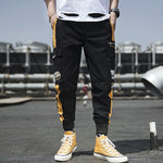 Ribbons Harem Joggers Men Cargo Pants Streetwear 2020 Hip Hop Casual Pockets Track Pants Male Harajuku Fashion Trousers