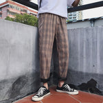 LAPPSTER-Youth Streetwear Black Plaid Pants Men Joggers 2020 Mens Straight Harem Pants Men Korean Hip Hop Trousers Plus Size