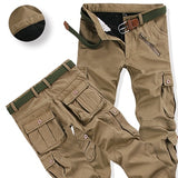 Mens Winter Pants Thick Warm Cargo Pants Casual Fleece Pockets Fur Trouser Plus Size 38 40 Fashion Loose Baggy Joger Worker Male